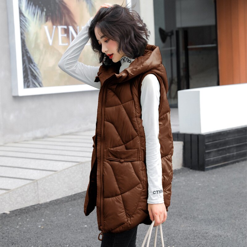 Autumn And Winter Vest Women Coat Mid-Length Outer Wear Loose Jacket