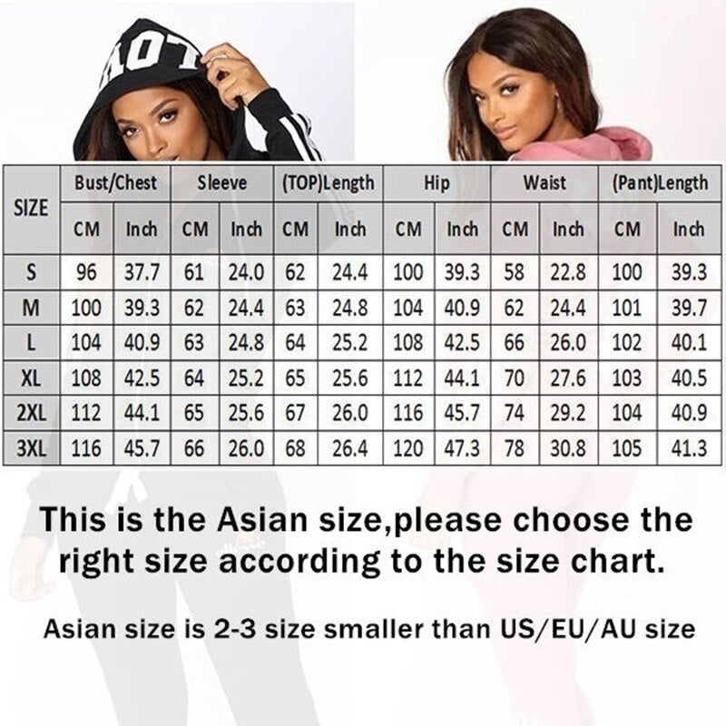 Fashion Women Tracksuits Zip Up Sweatshirt & Pants 2 Piece Sets Sportwear Femme Sports Suit Hoodies Female Outfits Clothes